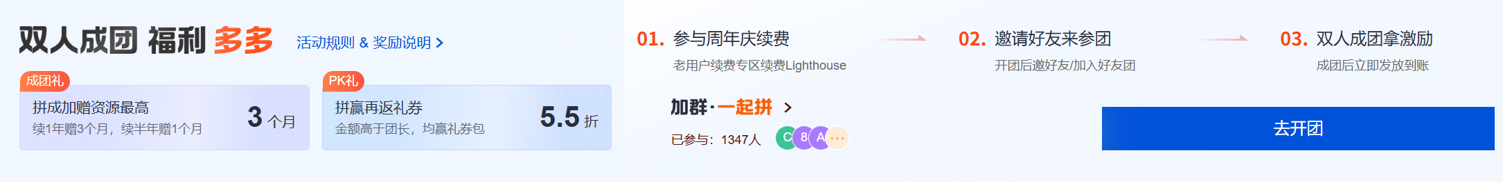 騰訊雲輕量雲 5 週年慶典！續費低至1折 + 拼團贈 3 個月，2 核 4G 免費升 4 核同價續費！